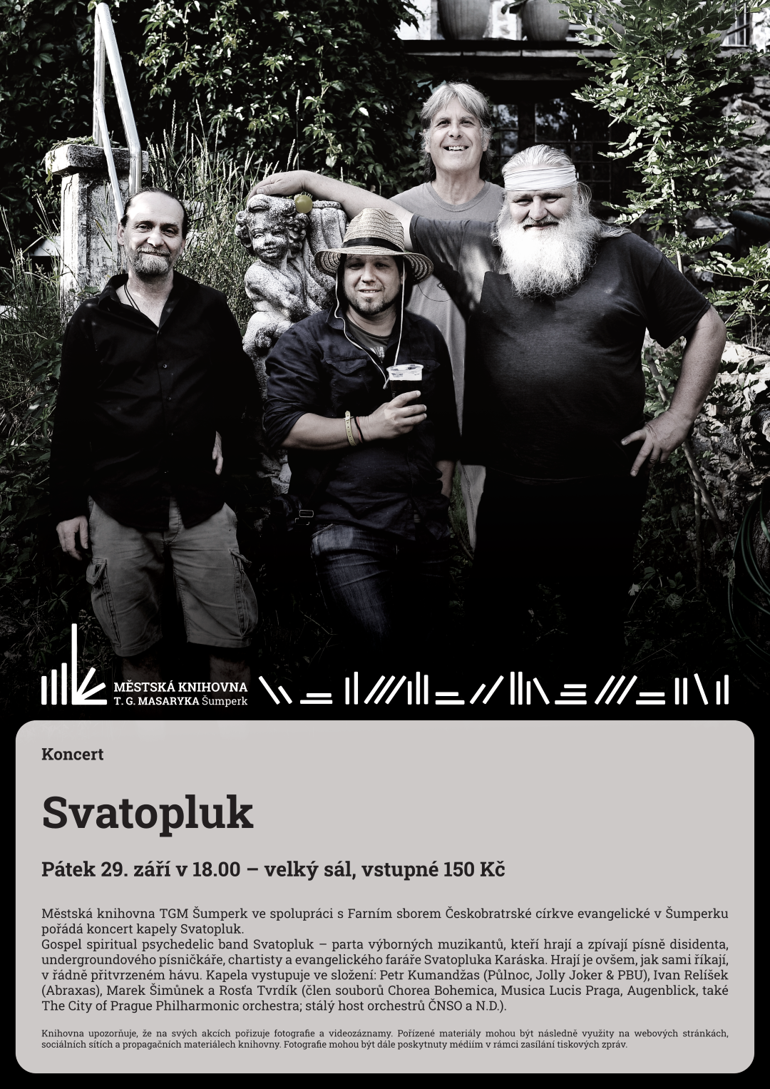 Plakát pro koncert kapely Svatopluk