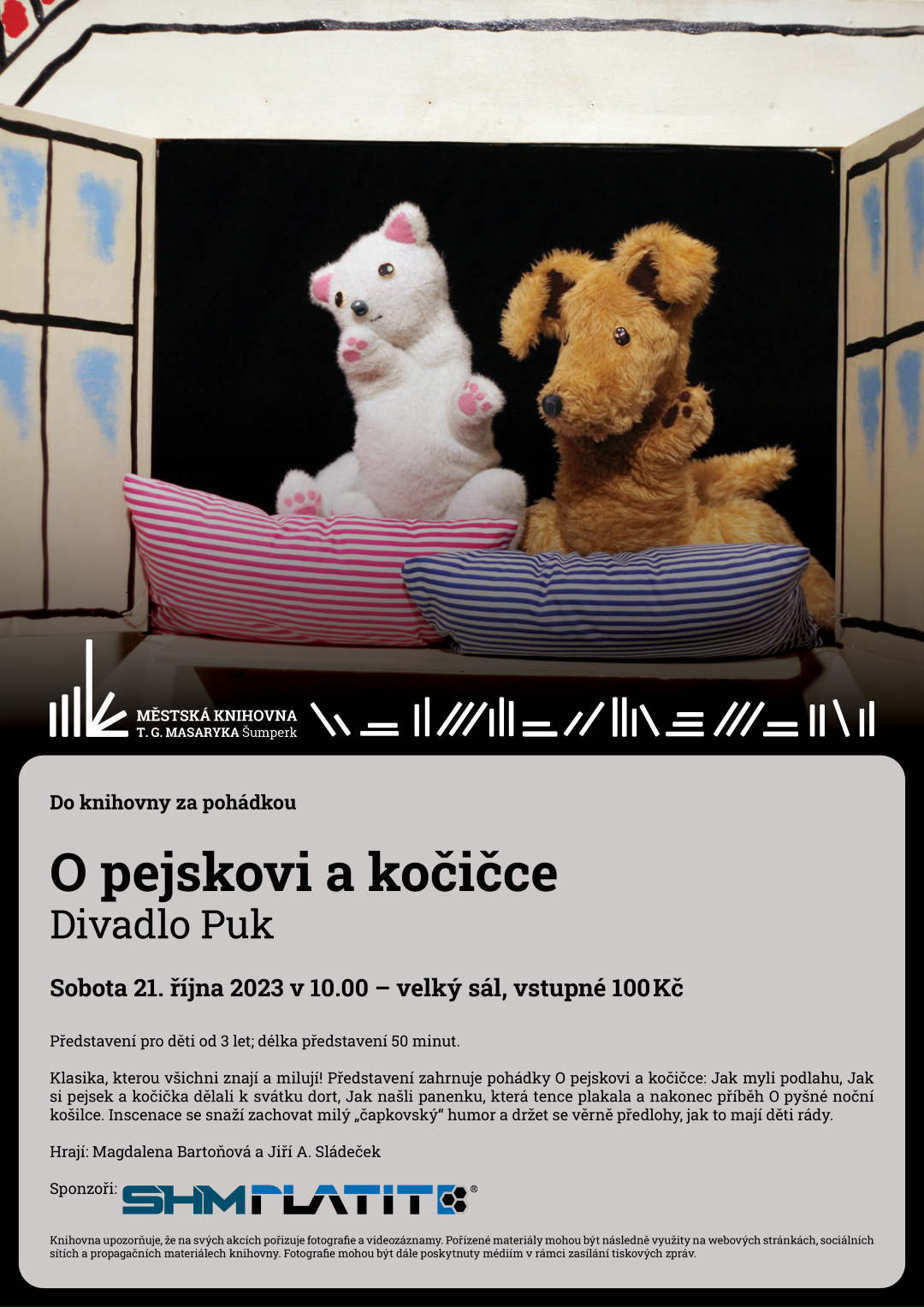Plakát pro pohádkové divadelní představení Divadla Puk