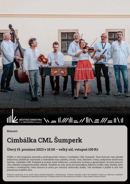 Plakát pro koncert Cimbálky CML Šumperk