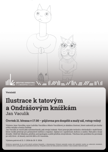 Plakát pro vernisáž ilustrací Jana Vaculíka
