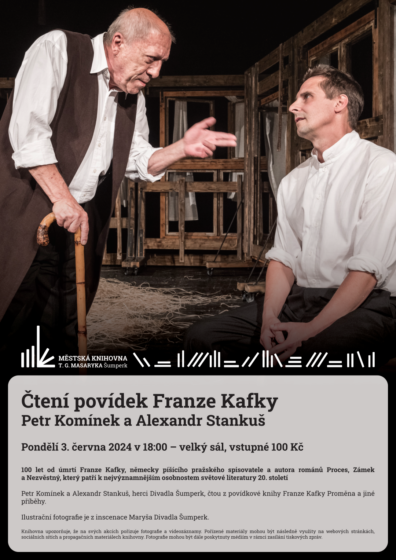 Čtení povídek Franze Kafky – Petr Komínek a Alexandr Stankuš