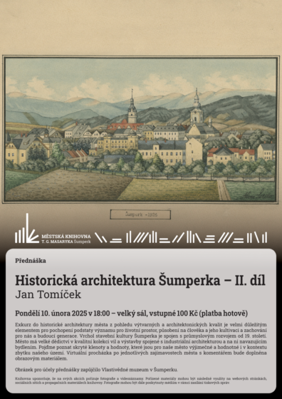 Přednáška – Historická architektura Šumperka II. díl – Jan Tomíček