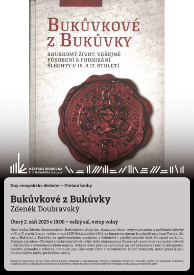 Dny evropského dědictví – Uvítání knihy – Bukůvkové z Bukůvky – Zdeněk Doubravský