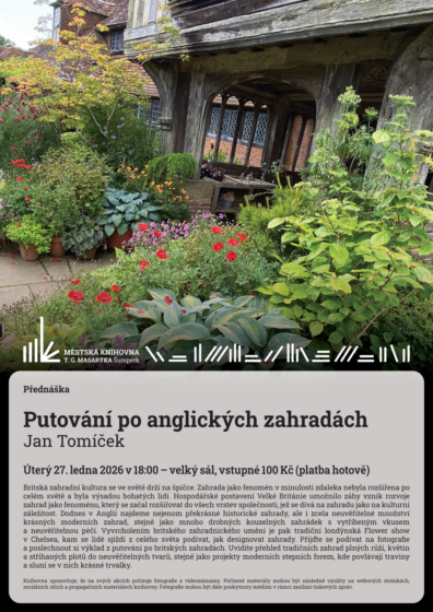 Přednáška – Putování po anglických zahradách – Jan Tomíček
