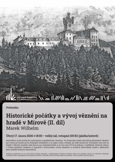 Přednáška – Historické počátky a vývoj věznění na hradě v Mírově (II. díl) – Marek Wilhelm