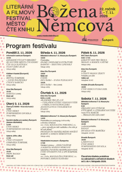 Festival – Město čte knihu – Božena Němcová